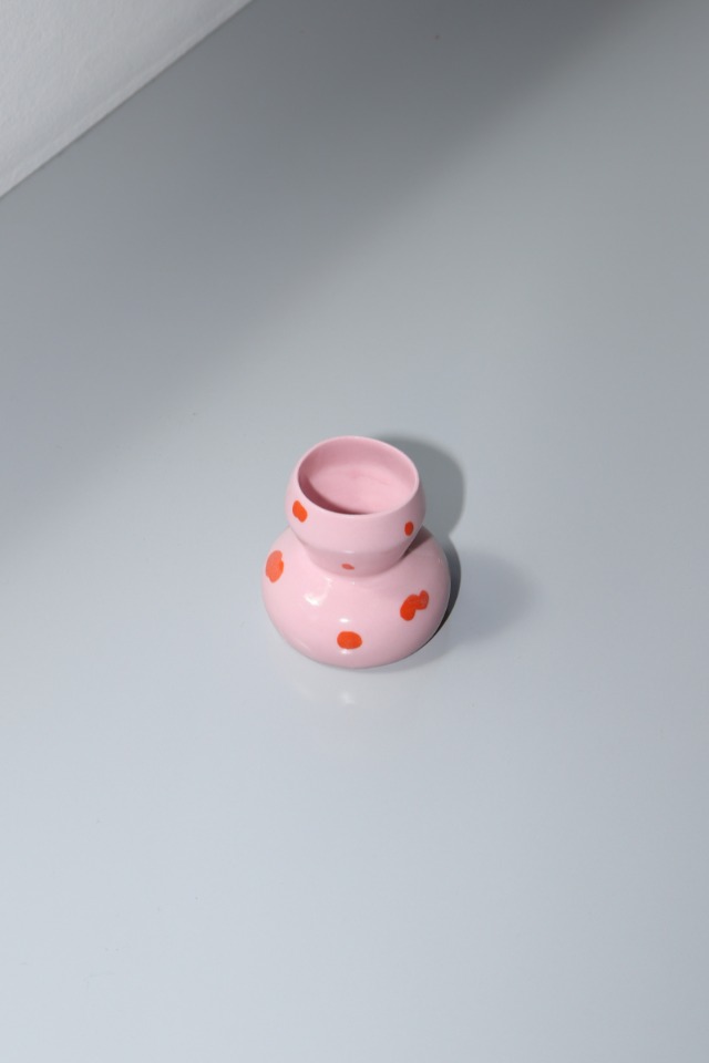 round candleholder(pink)