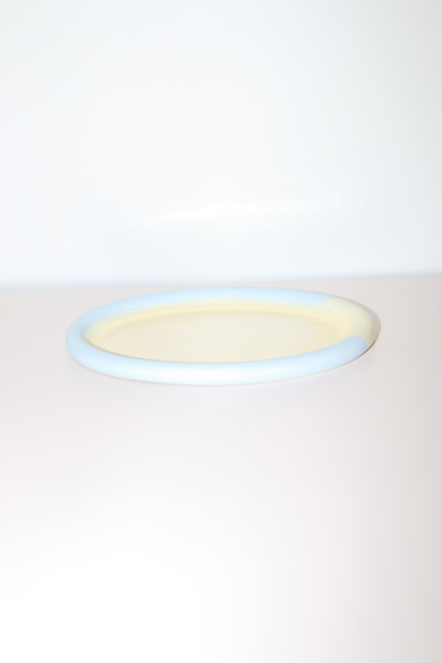 ring oval plate(sky/yellow)