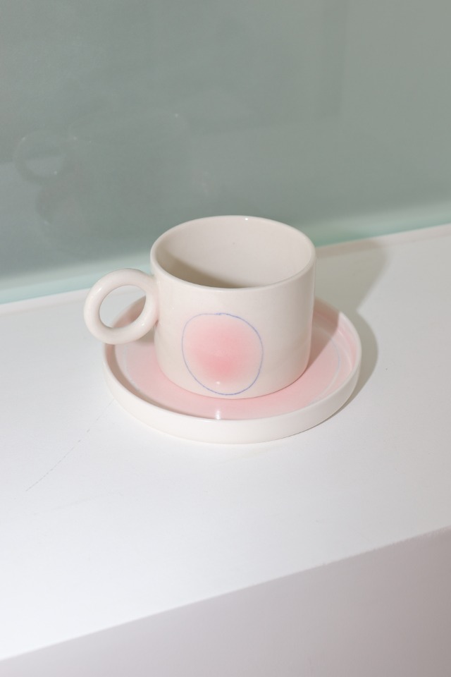 ring mug/plate(shy)