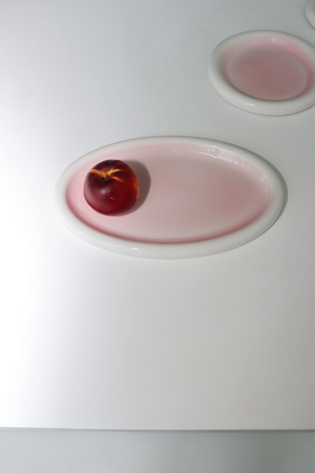 ring oval plate(shy pink)