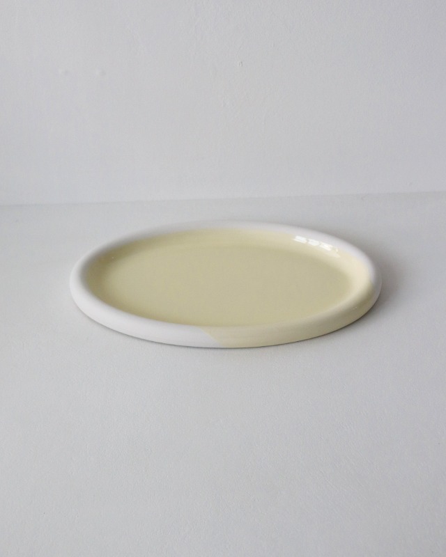 ring oval plate(butter yellow)