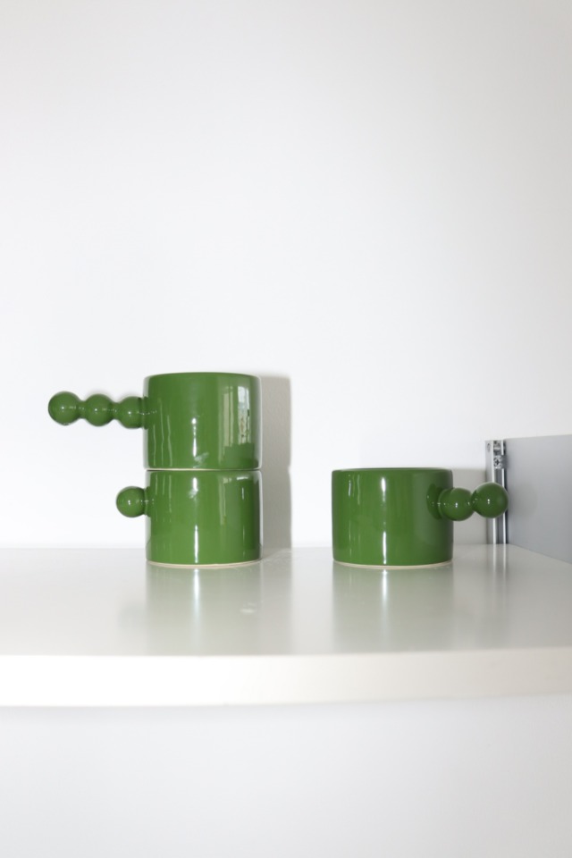 beads flat mug(green)