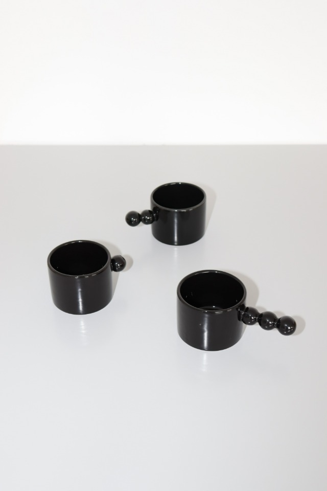 beads flat mug(black)