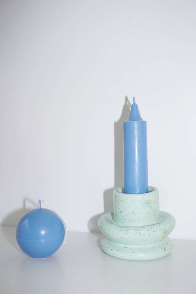 twoway candleholder(mint)+candle(sky) [set]