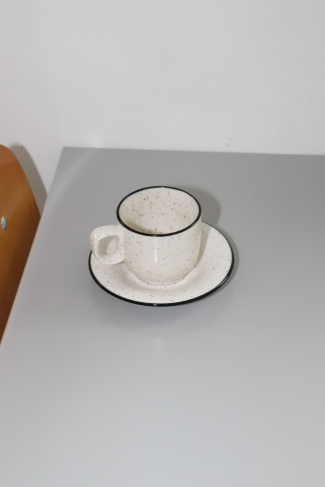 black line mug&amp;saucer set