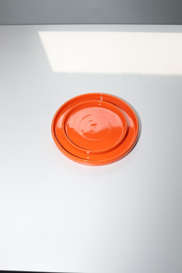 circle plate(orange)