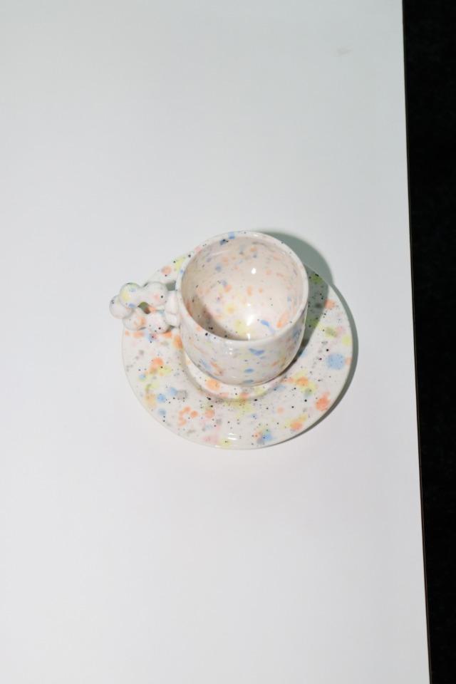 beads coffee cup/saucer(sprinkle 01.)
