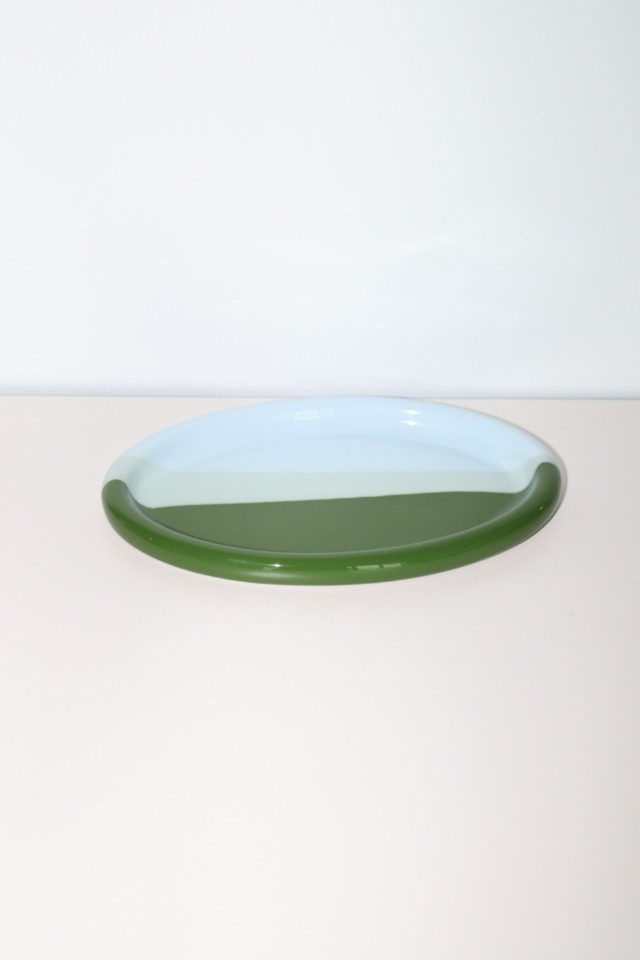 ring oval plate(sky/green)