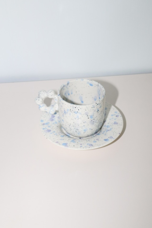 beads coffee cup/saucer(sprinkle 02.)
