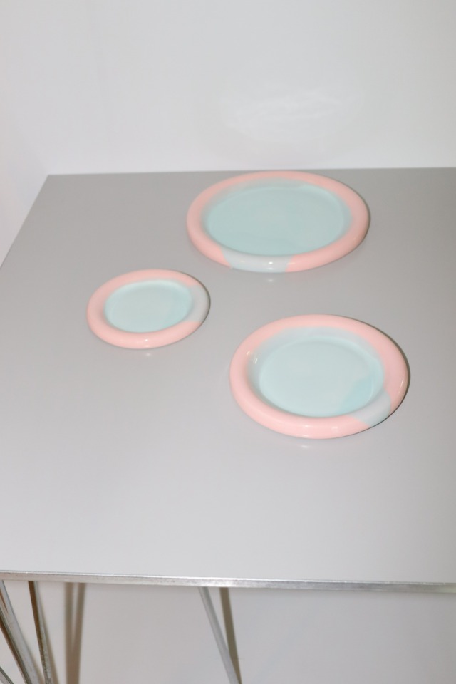 ring plate(pink/sky)