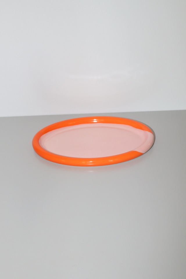 ring oval plate(orange/pink)