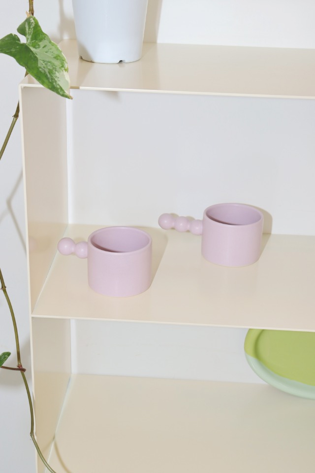 beads flat mug(violet)