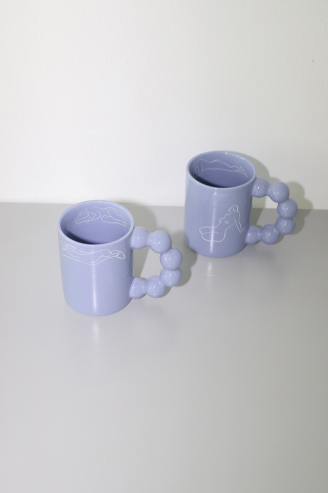 [minzo.king drawing]beads arch mug(indi blue)