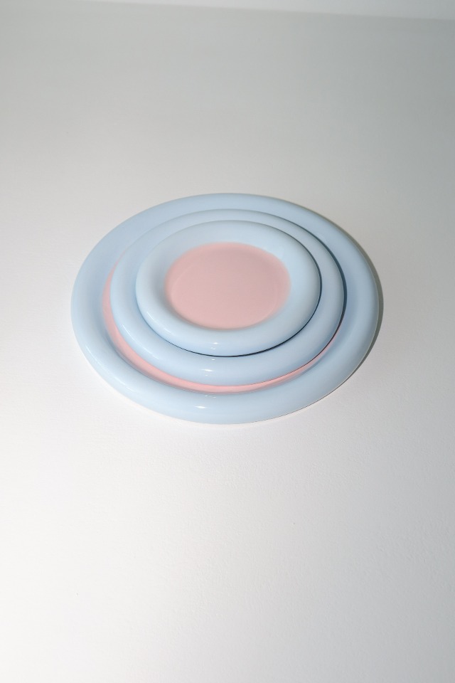 ring plate(sky/pink)