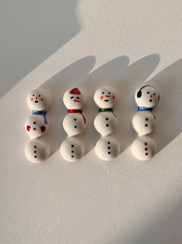 snow man spoon holder(4colors)